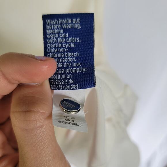 Apt 9 Ivory Swiss Dot Semi Sheer High Neck Sleeveless Womens Blouse Size Medium - Picture 7 of 9